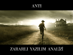 Anti Zararlı Yazılım Analizi