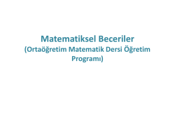 Matematiksel Beceriler