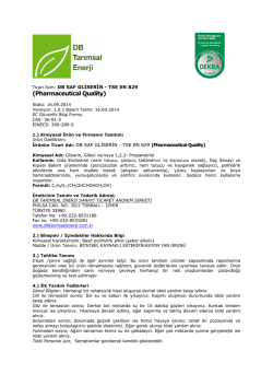 Trade name: DB BIODIESEL TSE EN 14214