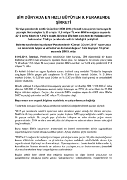bim d&uuml;nyada en hızlı b&uuml;y&uuml;yen 9. perakende şirketi