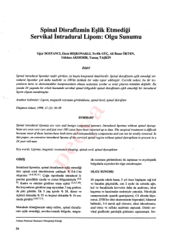 Spinal Disrafizmin Eşlik Etmediği Servikal