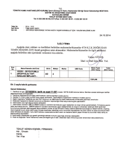 1512-ÖN TEKLİF İSTEME MEKTUBU