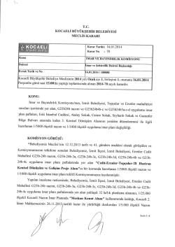 rc., KocAELİ B&Uuml;Y&Uuml;KŞEHİR BELEDİYEsİ MECLİS KARARI
