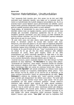 Yazının Hatırlattıkları, Unutturdukları