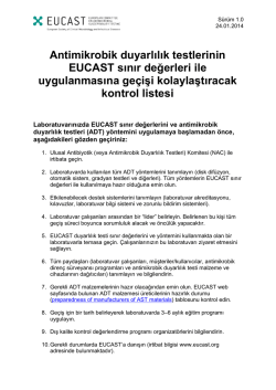 Checklista f&ouml;r att l&auml;ra ut viktiga moment i EUCAST lappdiffusionsmetod