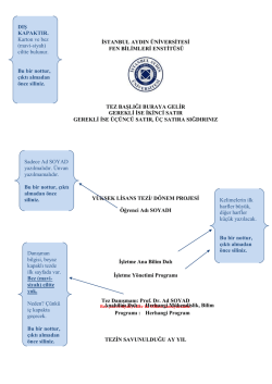 d&ouml;nem projesi̇ tezi̇n savunulduğu ay yi