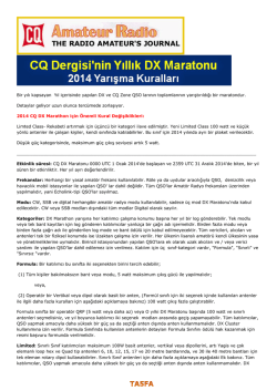 Bir yılı kapsayan Yıl i&ccedil;erisinde yapılan DX ve CQ