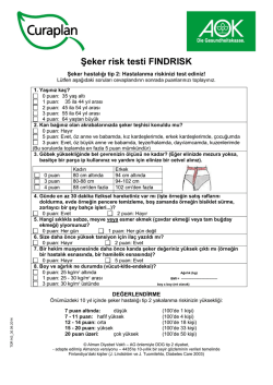 Şeker risk testi FINDRISK