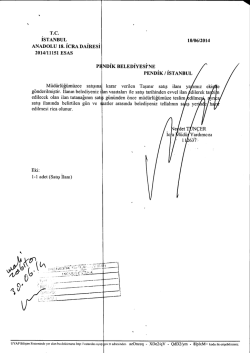 T.c. İSTANBUL 10/06/2014 ANADOLU ıs. İCRA