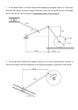OABDE 10 cm r=3 cm &omega;=7 rad/s 6 cm 12 cm 37 5 cm 0.4 m 0.5 m 0.1