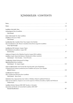 İ&Ccedil;İNDEKİLER / CoNTENTs