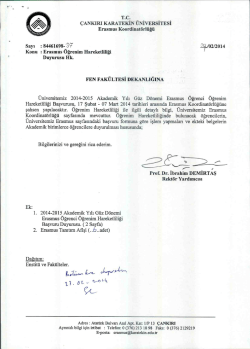 ÇANKIRI KARATEKİN ÜNİVERSİTESİ - Fen Fakültesi