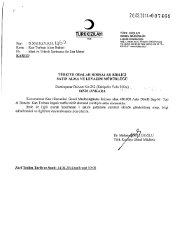 Kan Torbası Alım İhalesi