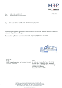 Yanaşma Penceresi Uygulaması