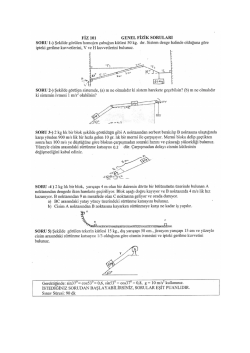Fİz 101 GENEL FİZİK soRULARI
