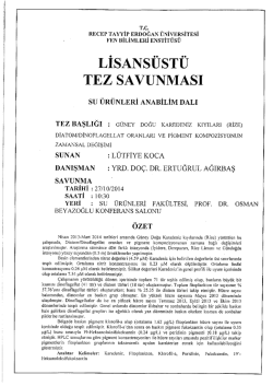 Tez Savunma Sınavı - Fen Bilimleri Enstitüsü | Recep Tayyip