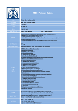 ATEX (Patlayıcı Ortam) - Makina Mühendisleri Odası