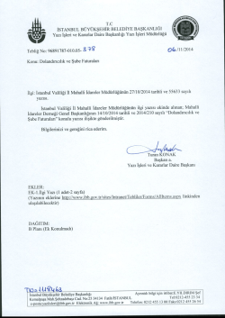 Tebliğ No-378 - İstanbul Büyükşehir Belediyesi