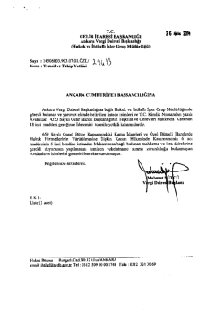 Gelir İdaresi Başkanlığı Hukuk ve İhtilaflı İşler Grup M&uuml;d&uuml;rl&uuml;ğ&uuml;