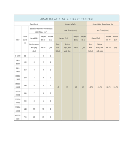 Atık Alım Tarifesi