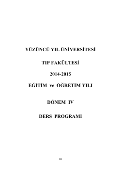 D&ouml;nem IV - Y&uuml;z&uuml;nc&uuml; Yıl &Uuml;niversitesi