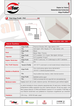 Fileli K&ouml;şe Profili Teknik D&ouml;k&uuml;manları