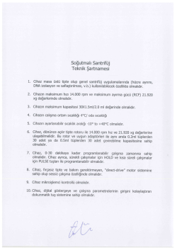 Soğutmalı Santrif&uuml;j