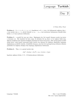 Language: Turkish Day: 2