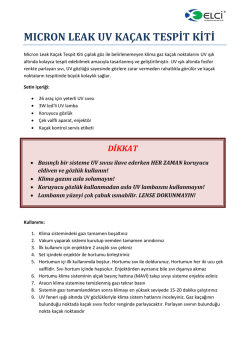 MICRON LEAK UV KA&Ccedil;AK TESPİT KİTİ