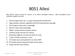 8051 Ailesi - Assist.Prof.Dr.Ersen Yılmaz