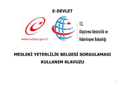 E-DEVLET MESLEKİ YETERLİLİK BELGESİ