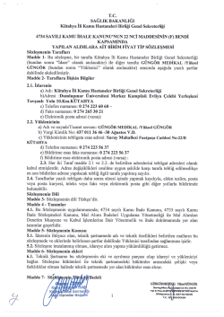 g&uuml;ng&ouml;r medikal - K&uuml;tahya İli Kamu Hastaneleri Birliği Genel