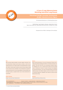 A Case of Lung Adenocarcinoma Mimicking Interstitial Lung