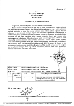 T.c. İSTANBUL ANADOLU 9. İCRA DAİRESİ 2014/883 TaıMT.