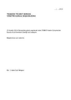 Dilek&ccedil;e TOBB İl Kadın Girişimciler Kurulu İcra Komitesi &Uuml;yeliği