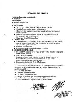 HEMOVAK ŞARTNAMESİ