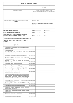 eczane denetim formu eczane denetim formu