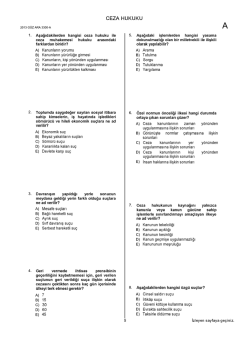 AÖF Ceza Hukuku | 2013 Ara Sınav İNDİR