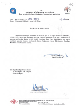 G&uuml;ndemin 60.Maddesi - Antalya Belediyesi