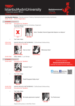 TEDx IAU Program - tedx istanbul aydin university