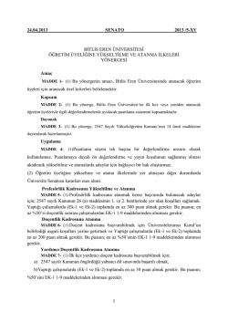 24.04.2013 senato 2013 /5-xv bitlis eren üniversitesi öğretim
