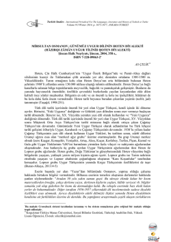 MİRSULTAN OSMANOV, G&Uuml;N&Uuml;M&Uuml;Z UYGUR