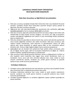 &Ccedil;ANAKKALE ONSEKİZ MART &Uuml;NİVERSİTESİ BİLGİ İŞLEM DAİRE