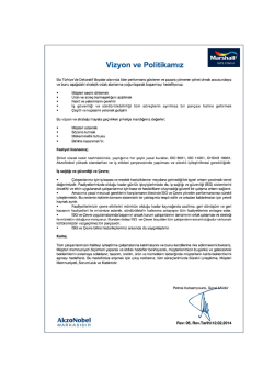Vızyon ve Polıtıkamız ıeıscoı...,
