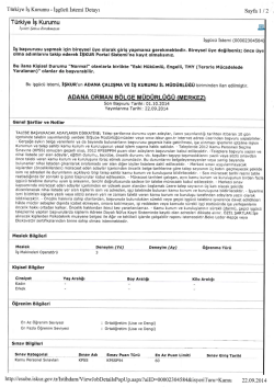 Tiirkiye ig Kurumu Stnav Kategorisi Kamu Personel Srnavlarr KPSS