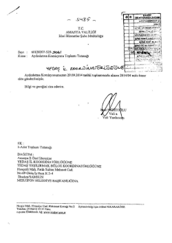 Amasya İli Aydınlatma Komisyonu 29.09.2014 tarihli kararı