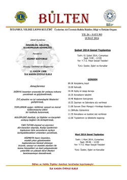 Şubat - İstanbul Yıldız Lions Kulübü