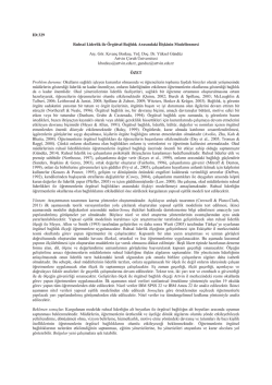 ID:329 Ruhsal Liderlik ile &Ouml;rg&uuml;tsel Bağlılık