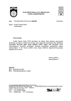 KARADENİZ İHRACAT&Ccedil;I BİRLİKLERİ - Karadeniz İhracat&ccedil;ı Birlikleri