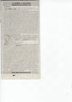 ı T.G. İSTANBUL 1D. İCRA DAİRESİ H TASINM&Aring;ZIN